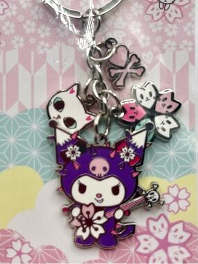 Tokidoki x Hello Kitty and Friends Kuromi Sakura Charm Keychain